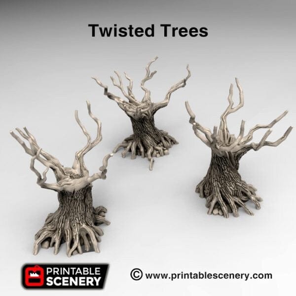 Tabletop Terrain Trees Twisted Trees - Scatter Terrain