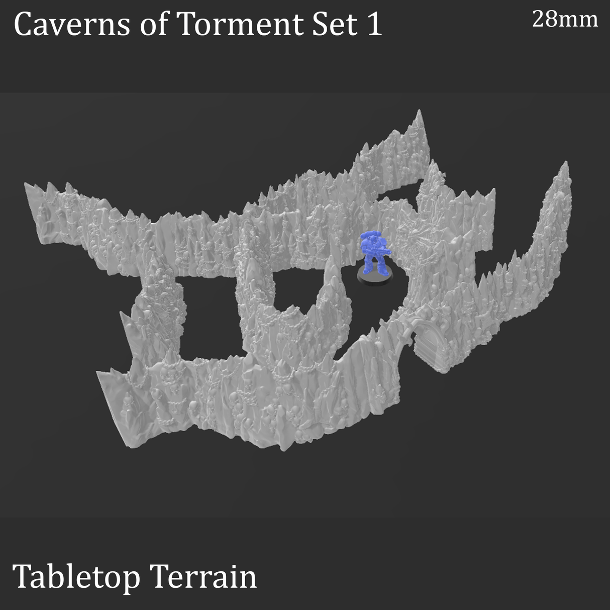 Tabletop Terrain Walls Caverns of Torment - Fantasy Scatter Terrain