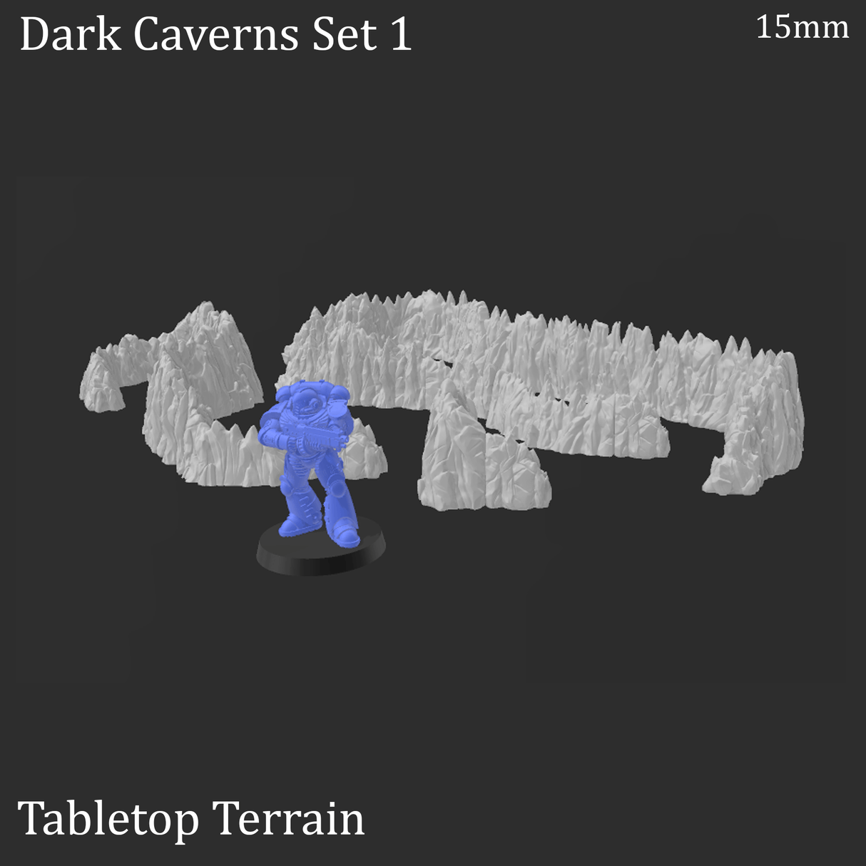 Tabletop Terrain Walls Dark Caverns  - Fantasy Scatter Terrain
