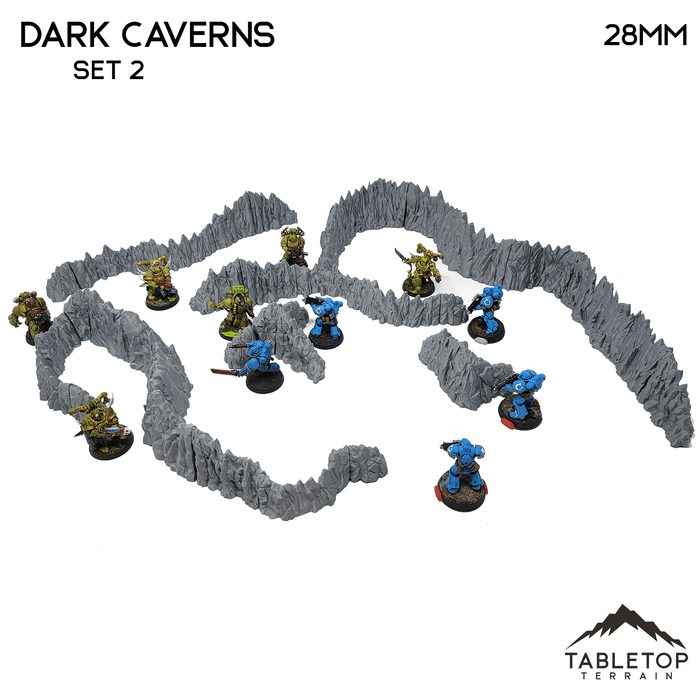 Tabletop Terrain Walls Dark Caverns  - Fantasy Scatter Terrain