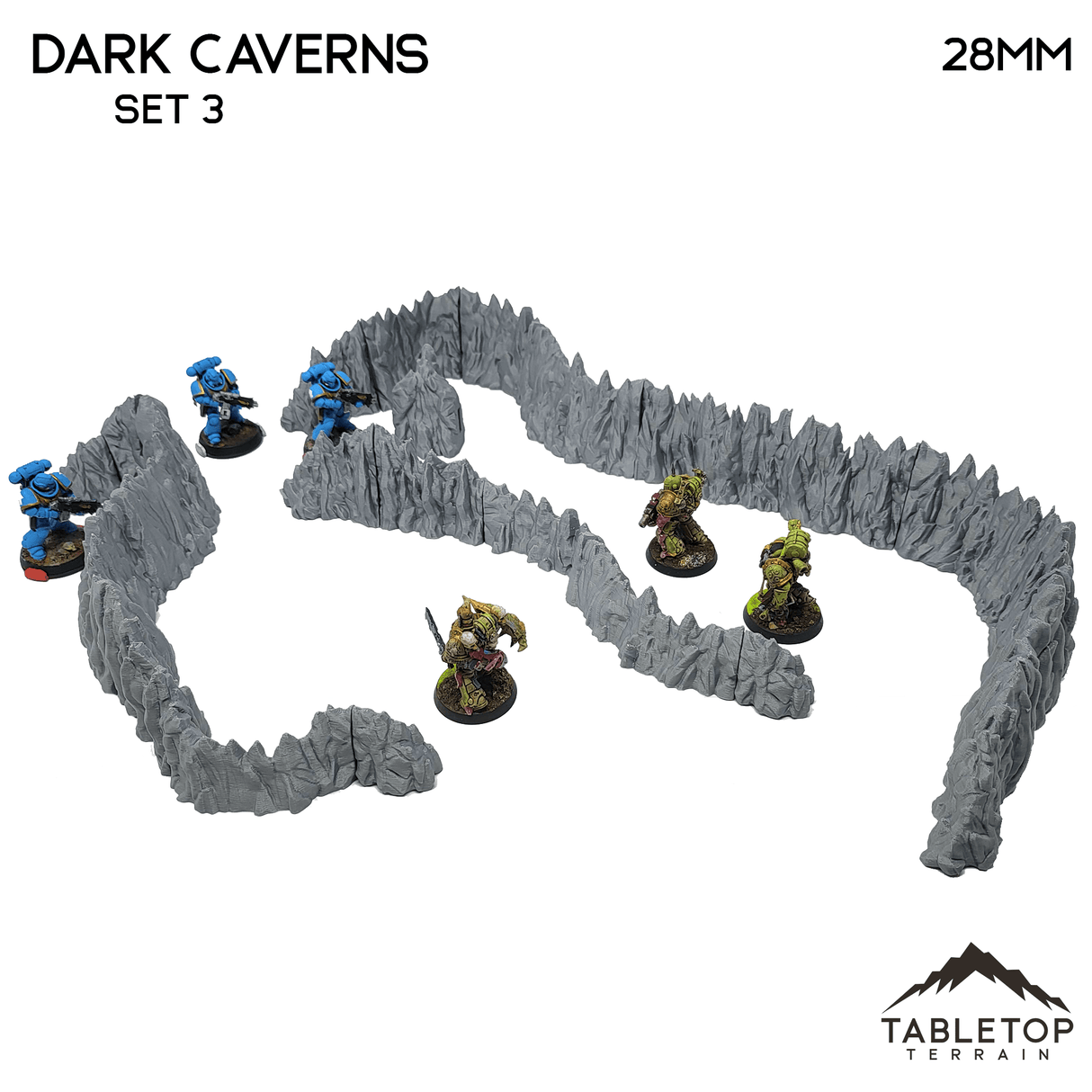 Tabletop Terrain Walls Dark Caverns  - Fantasy Scatter Terrain