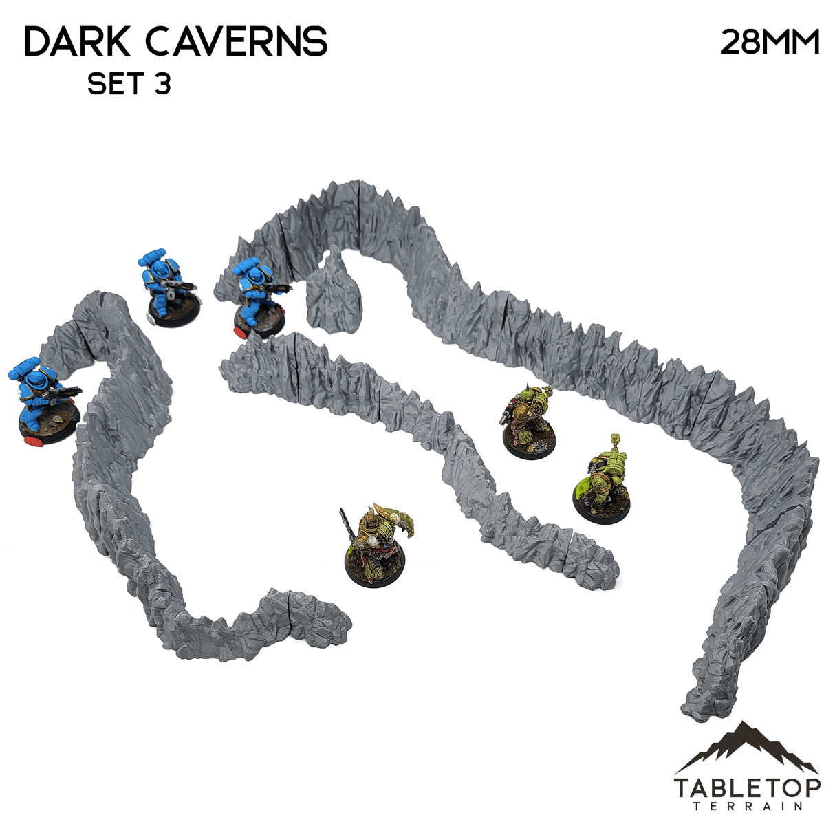 Tabletop Terrain Walls Dark Caverns  - Fantasy Scatter Terrain