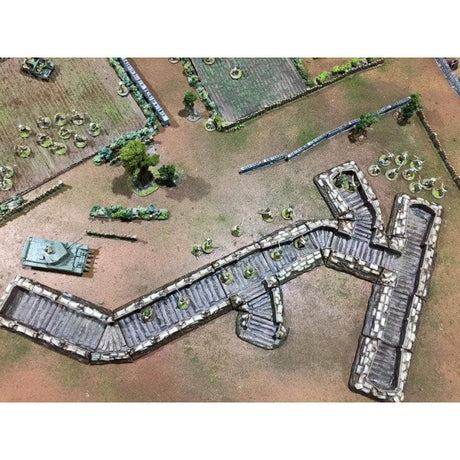 Tabletop Terrain Walls Infantry Trenches - WWII Terrain