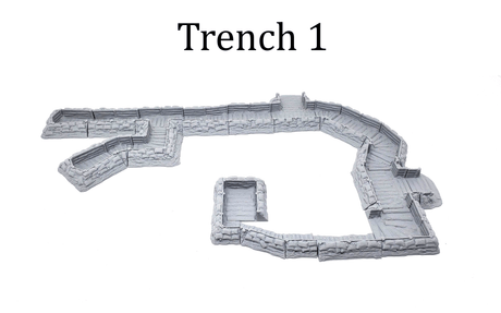 Tabletop Terrain Walls Infantry Trenches - WWII Terrain