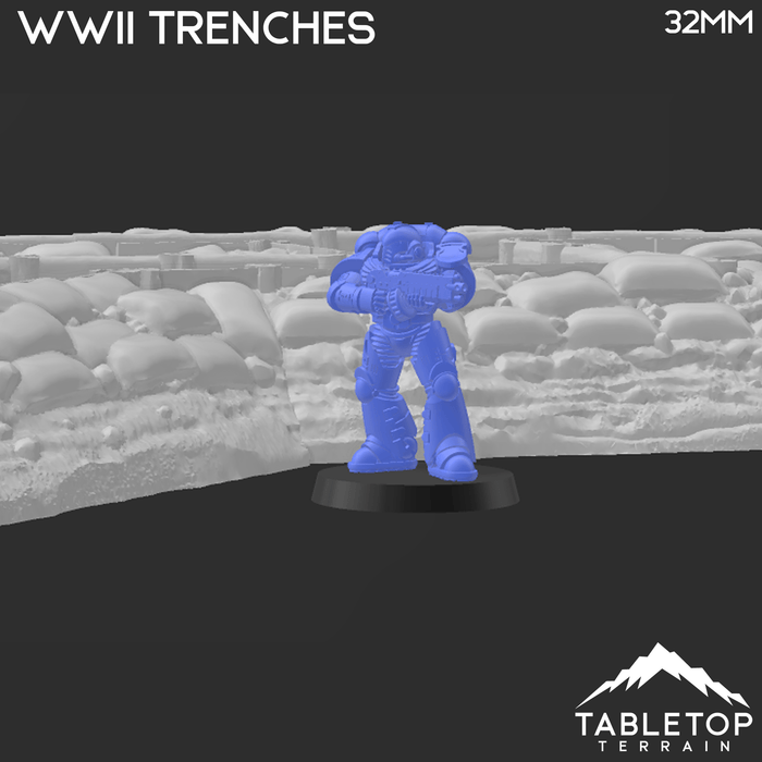 Tabletop Terrain Walls Infantry Trenches - WWII Terrain