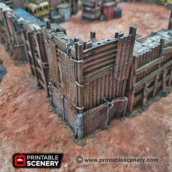 Tabletop Terrain Walls Junkfort Towers - Apocalyptic Terrain