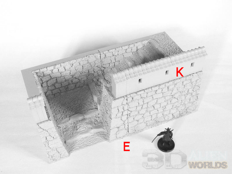 Tabletop Terrain Walls Samurai Castle Wall Set