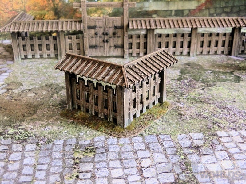 Tabletop Terrain Walls Samurai Wooden Wall Set