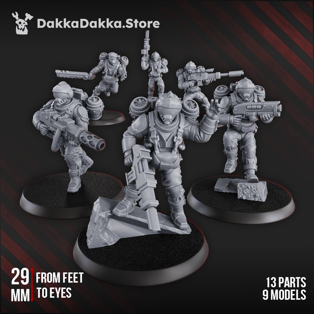 Tabletop Terrain Miniature Phaeton Special Forces Unit (x9)