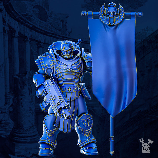 Legio Prima Victrix Bannerman - Prime Armored Space Standard Bearer 1
