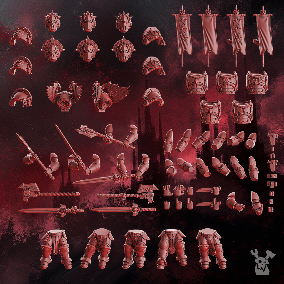 Crimson Wings Honour Squad & Storm Squad with Jump Packs (build-kit & easy-to-build models) 1