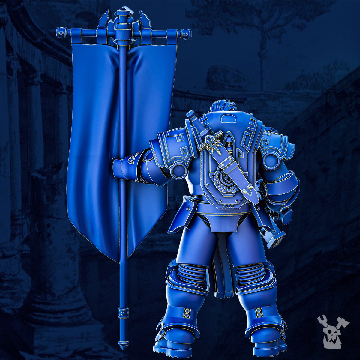 Legio Prima Victrix Bannerman - Prime Armored Space Standard Bearer 2