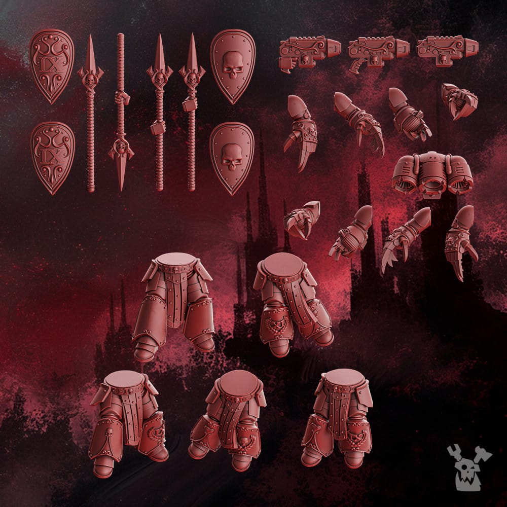 Crimson Wings Honour Squad & Storm Squad with Jump Packs (build-kit & easy-to-build models) 6