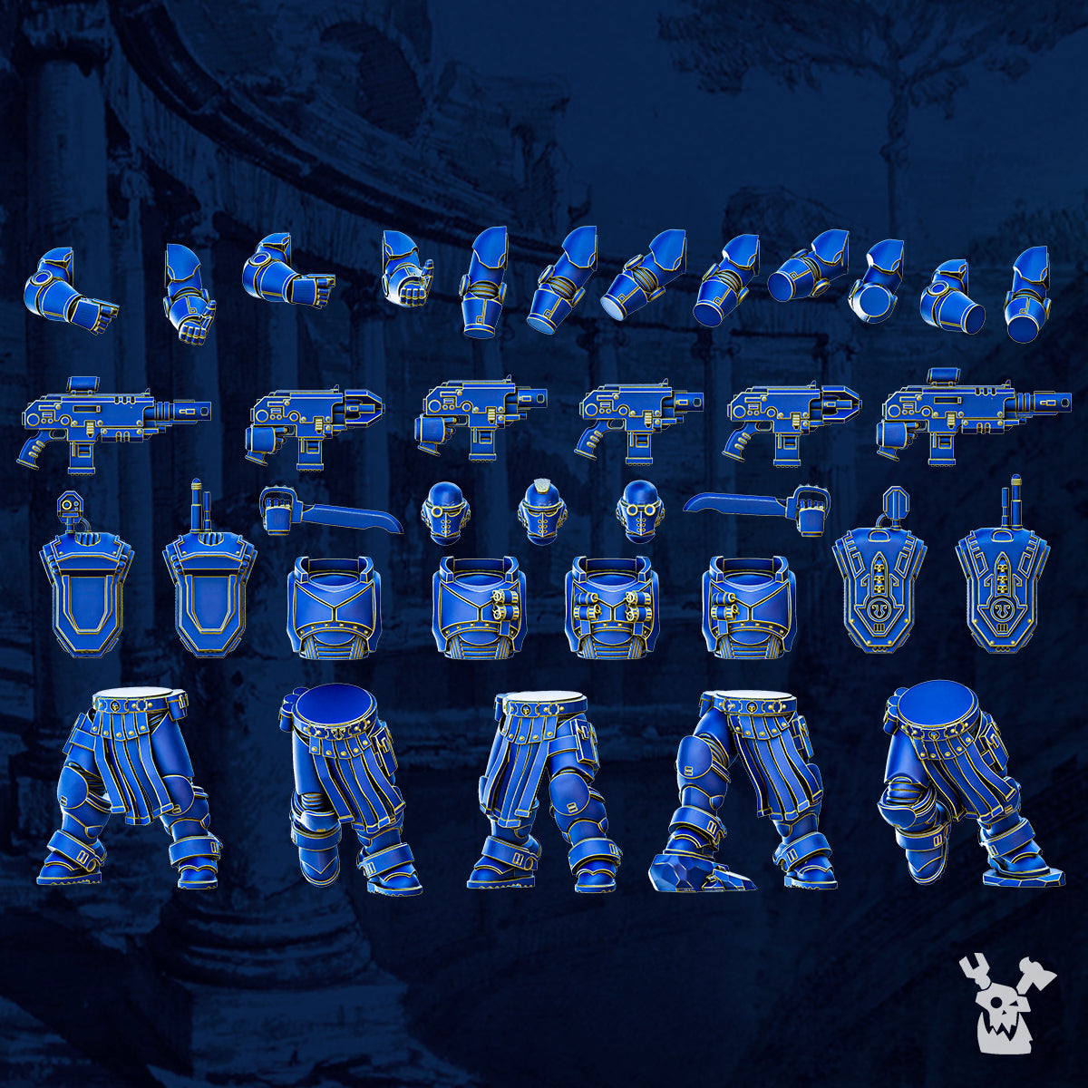 Tacet Vestiga Squad (build kit) - Recon Armored Space Assault Unit of Legio Prima Victrix 9