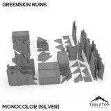11e Greenskin Ruins Foldable Tournament Terrain - Monocolor (Silver)