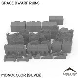 11e Space Dwarf Ruins Foldable Tournament Terrain - Monocolor (Silver)