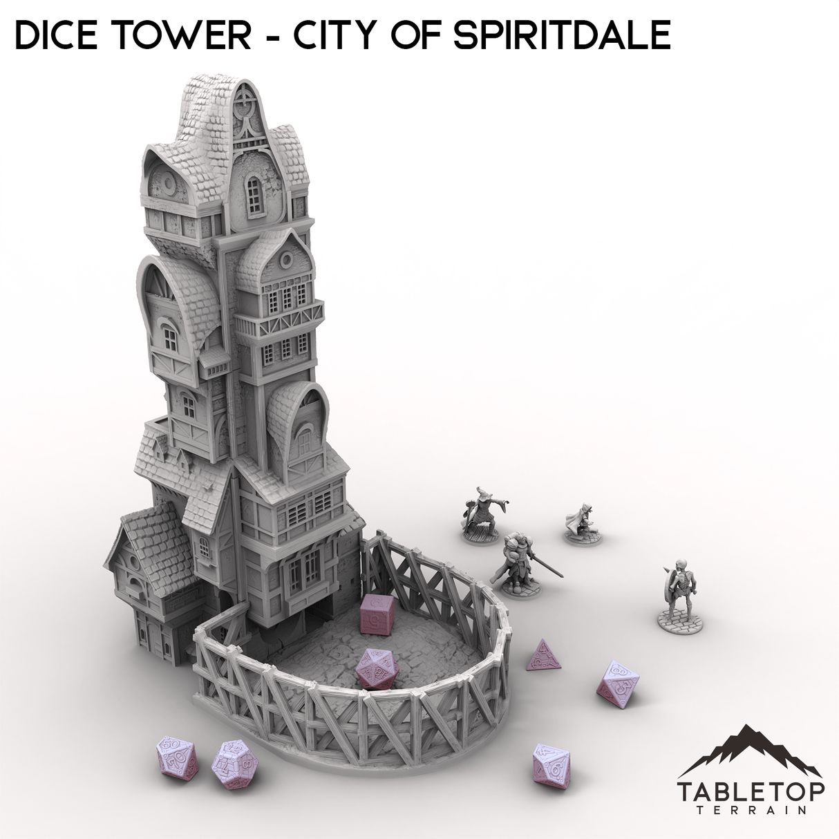 Dice Tower - City of Spiritdale - Fantasy Dice Tower