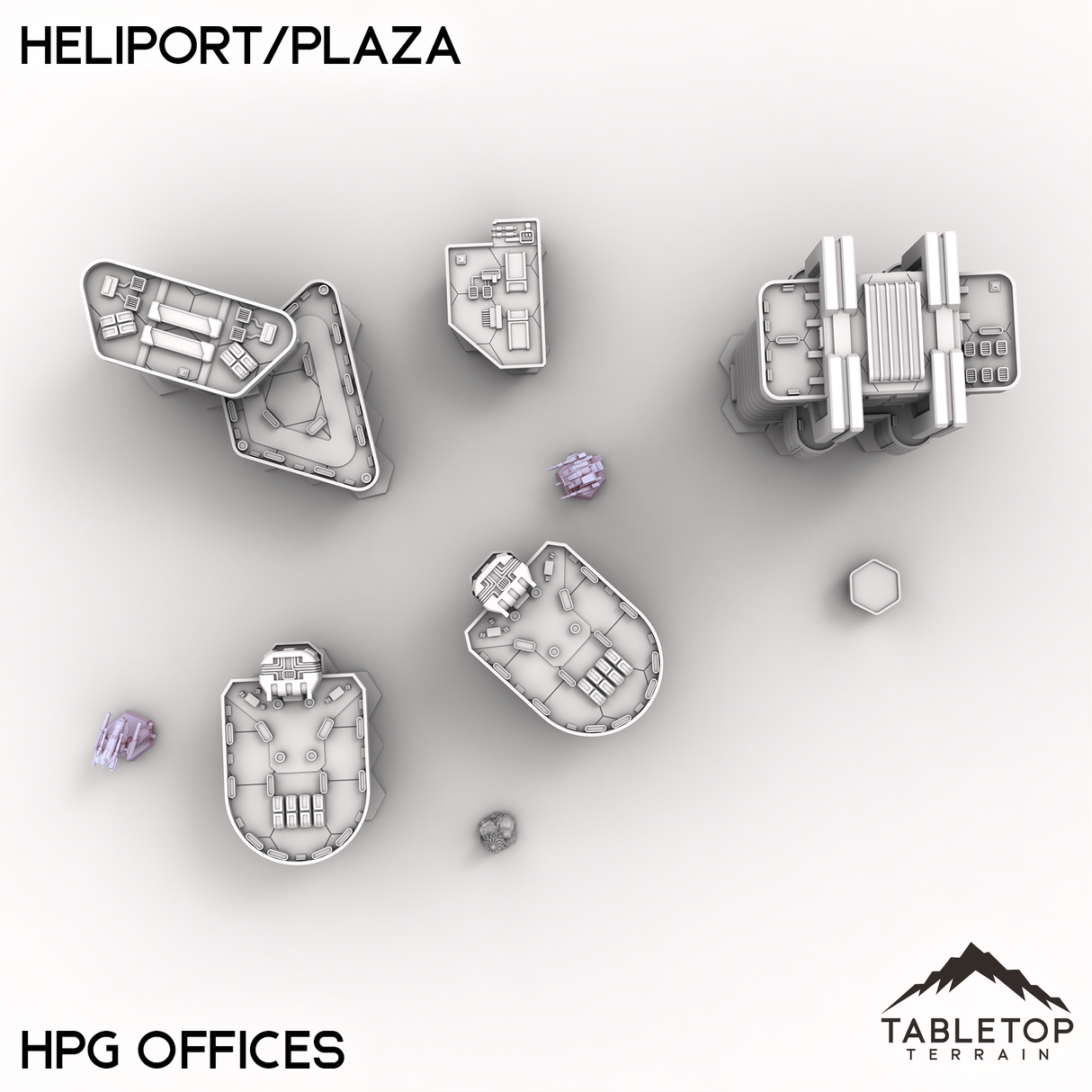 HEXTECH Flüsse und Seen Geländefliesen - 6mm