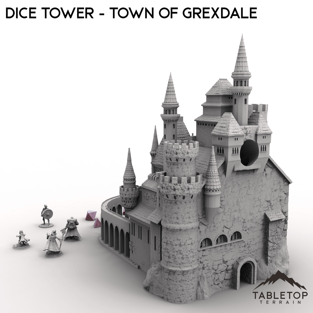 Dice Tower - Town of Grexdale - Fantasy Dice Tower