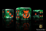 Flaming Drake 16mm Dice