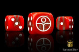 Universal Peace, Red, 16mm Dice