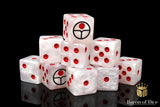 Universal Peace, White 16mm Dice