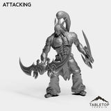 Tabletop Terrain Miniature Attacking Elf Demon Hunter