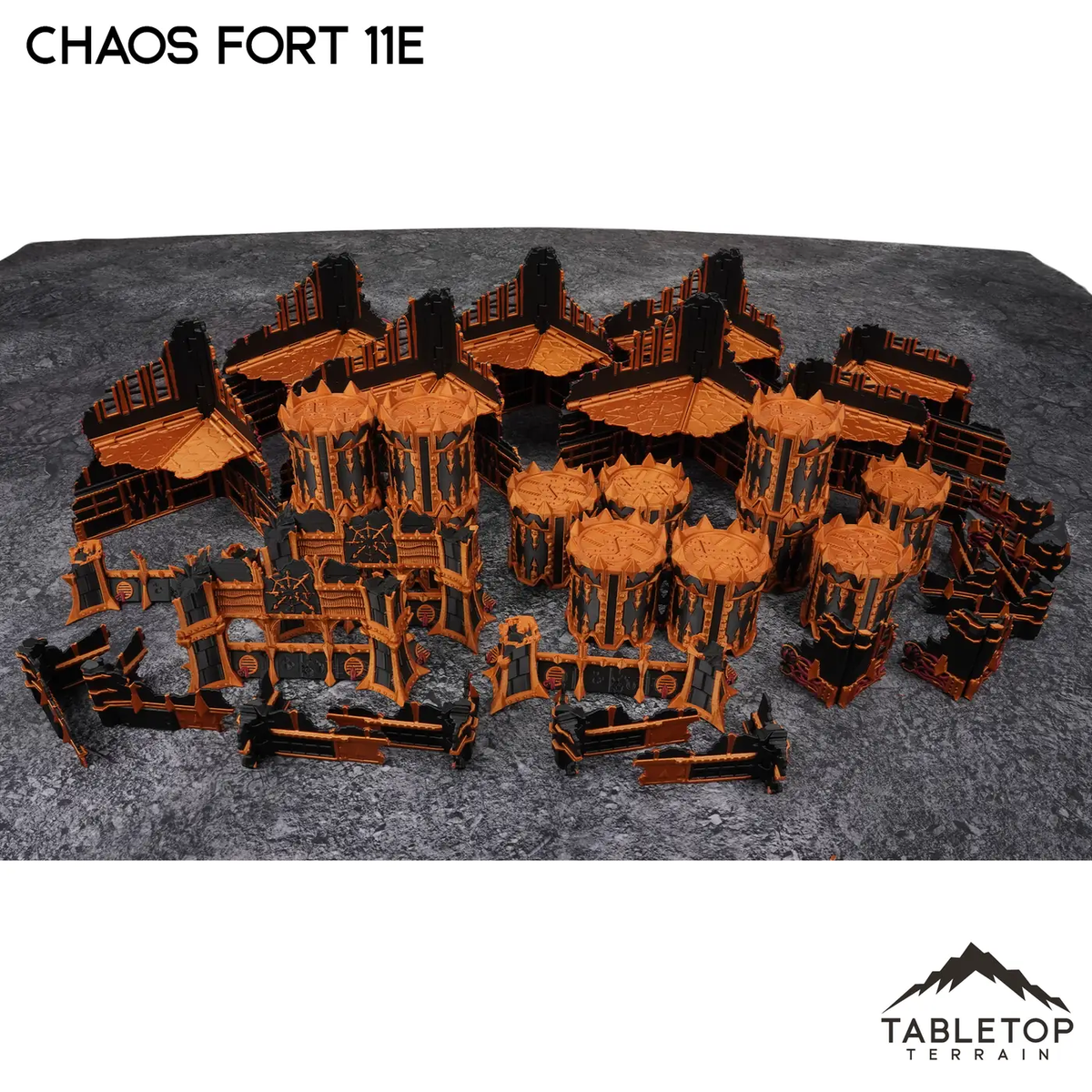 Chaos Fort 11e Foldable Tournament Terrain - NextGen Color Black + Copper