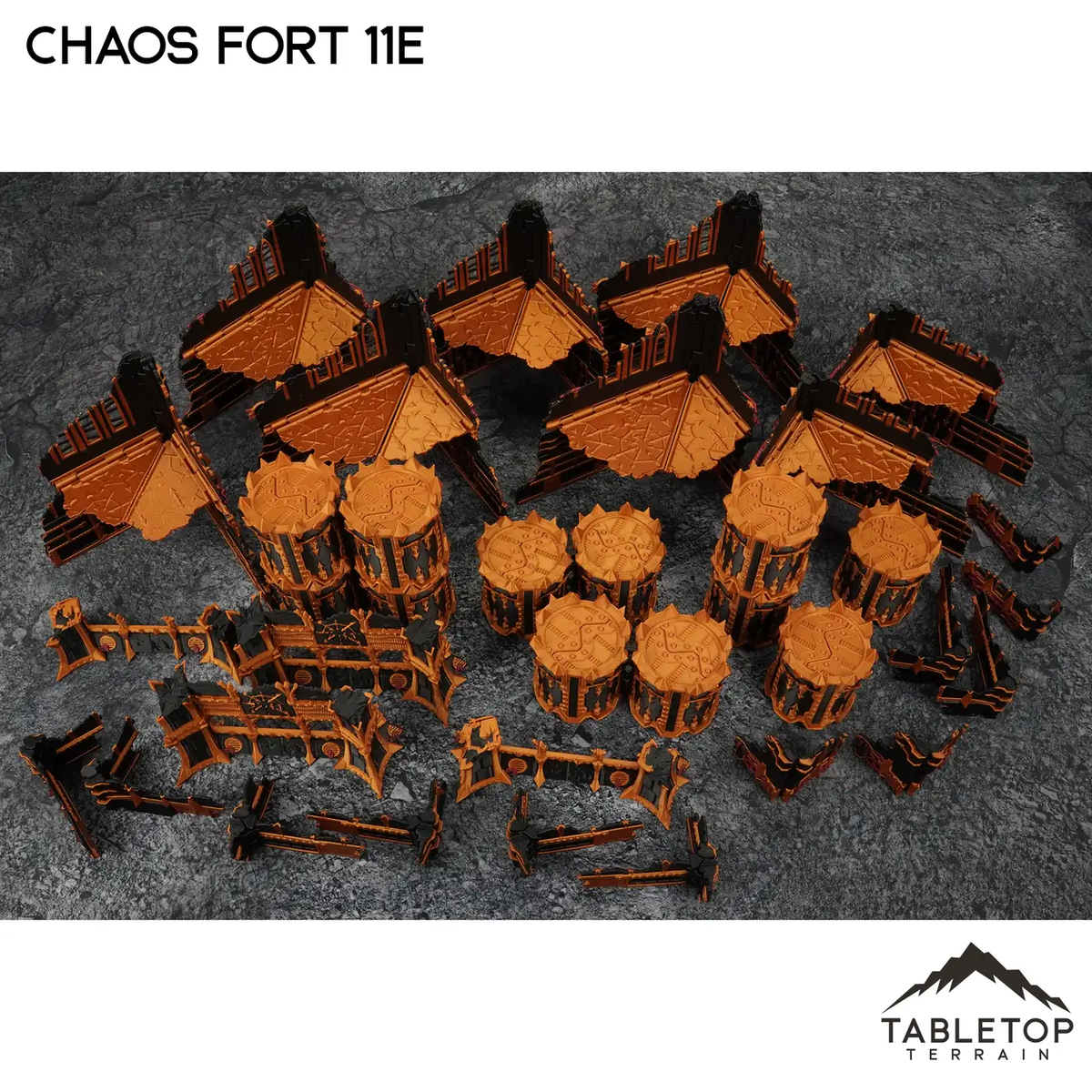 Chaos Fort 11e Foldable Tournament Terrain - NextGen Color Black + Copper