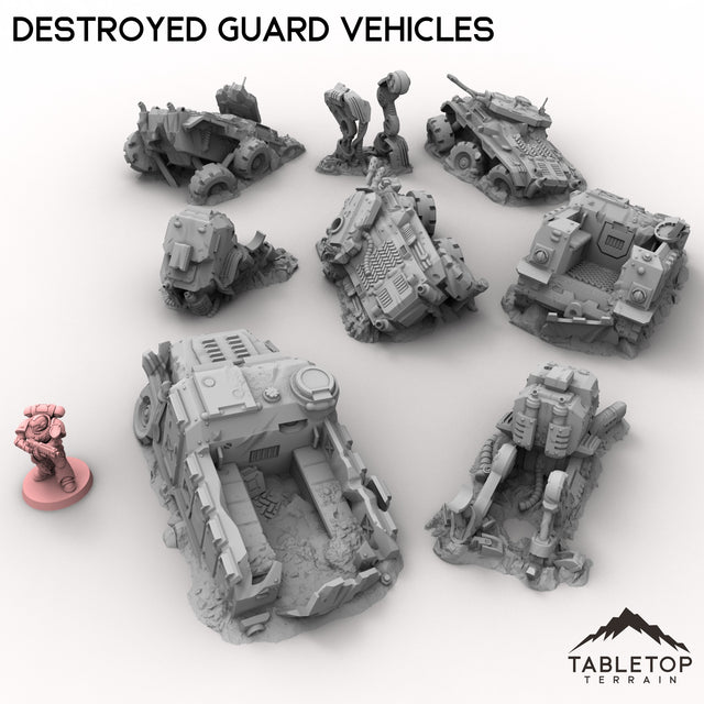 Destroyed Guard Vehicles