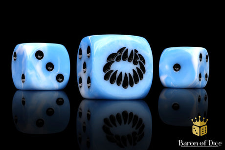 Fanged Maw, Blue Frost 16mm Dice