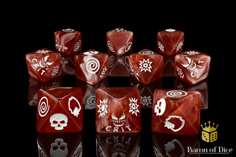 Bloody Symbiote, Dark, D8 Dice Set