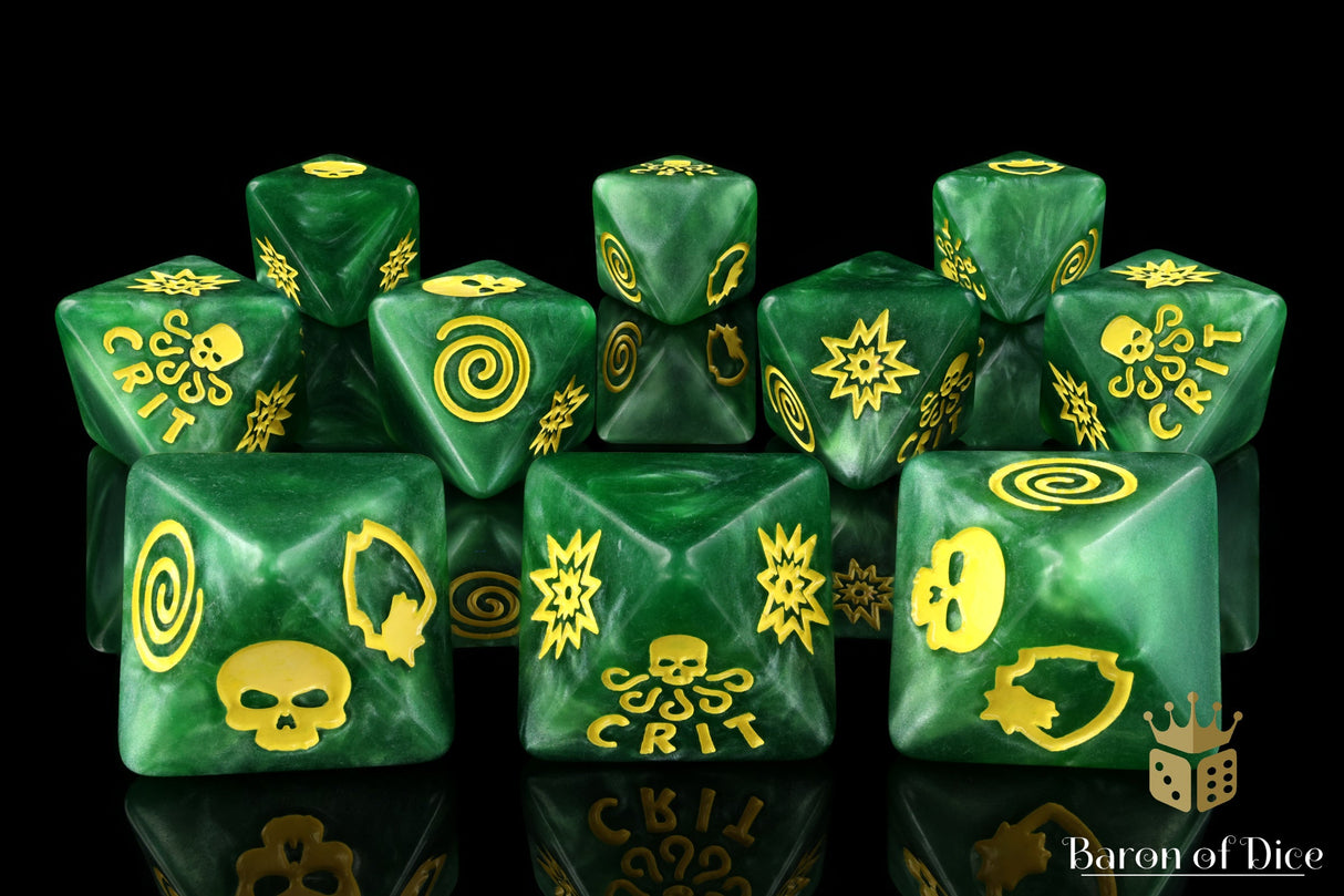 World Domination, Green, D8 Dice Set