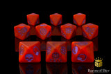 Menacing Mutants, Red Matte, D8 Dice Set