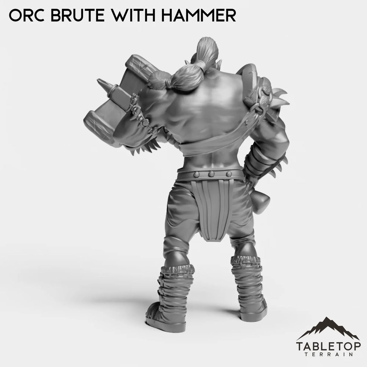 Tabletop Terrain Miniature Orc Brute with Hammer