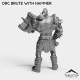 Tabletop Terrain Miniature Orc Brute with Hammer