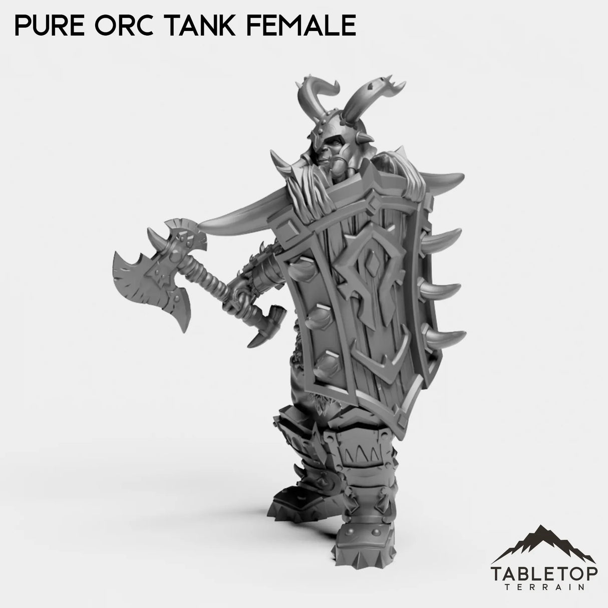 Tabletop Terrain Miniature Pure Orc Tank Female