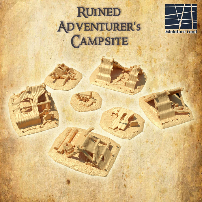 Tabletop Terrain Building Ruined Adventurer's Campsite