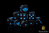 Mercenary Knights, Black, 16mm Dice