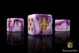 Fleur De Lis 16mm Dice - Purple