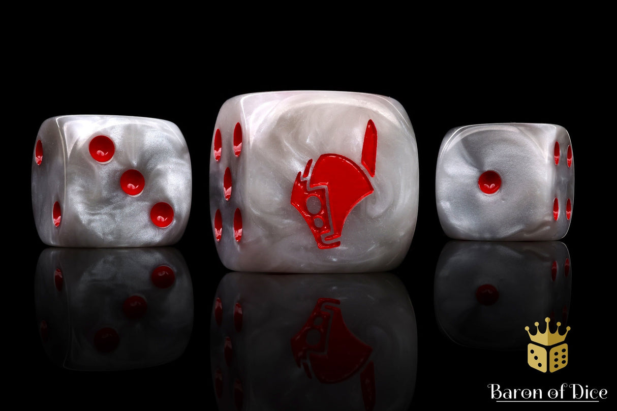 Robot Helm, White 16mm Dice