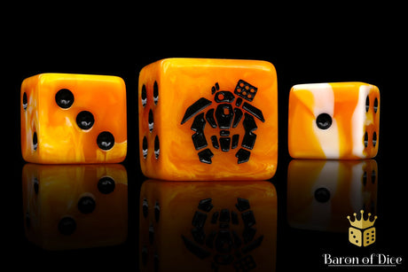 Crisis Robot, Ochre, 16mm Dice