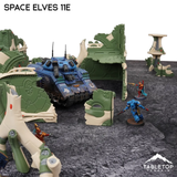 Space Elves 11e Foldable Tournament Terrain - NextGen Color Green + Bone