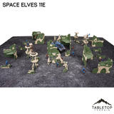 Space Elves 11e Foldable Tournament Terrain - NextGen Color Green + Bone