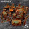 Space Orcs 11e Foldable Tournament Terrain - NextGen Color Orange + Green