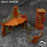 Space Orcs 11e Foldable Tournament Terrain - NextGen Color Orange + Green