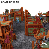 Space Orcs 11e Foldable Tournament Terrain - NextGen Color Orange + Green