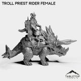 Tabletop Terrain Miniature Troll Priest Rider Female