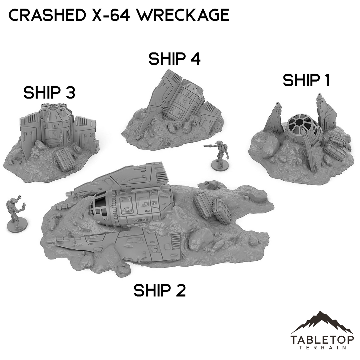 Crashed X-64 Tri-Wing Wreckage