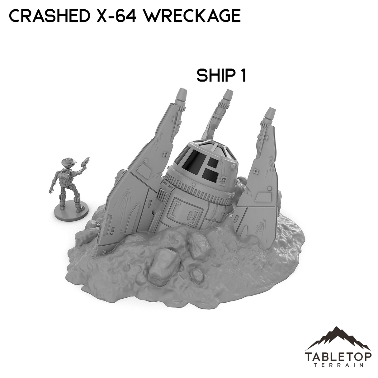 Crashed X-64 Tri-Wing Wreckage